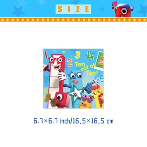 Número de dibujos bloques de construcción para niños Fiesta de cumpleaños desechable Balonamiento de vajillas Suministros de decoración de antecedentes Regalos de fiesta para bebés 12 mejores ventas de decoraciones de cumpleaños de Lego - №10