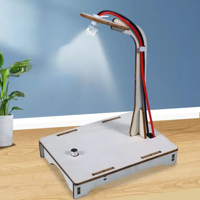 DIY aktywowany głosem mała lampa stołowa Model lampa uliczna elementarny uczniowie ręcznie montowanych materiałów eksperymentalnych