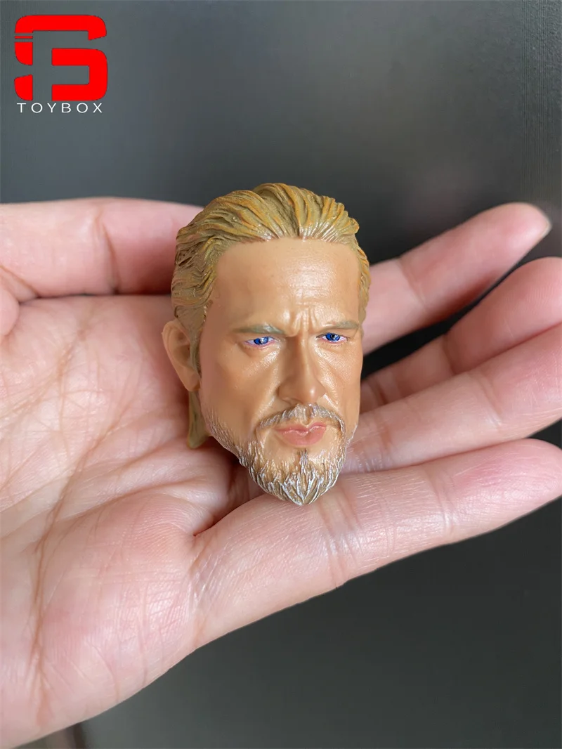 In Stock 1/6 Scale Charlie Hunnam Head Sculpt PVC Male Soldier Head Carving Model Fit 12'' Action Figure Body Dolls