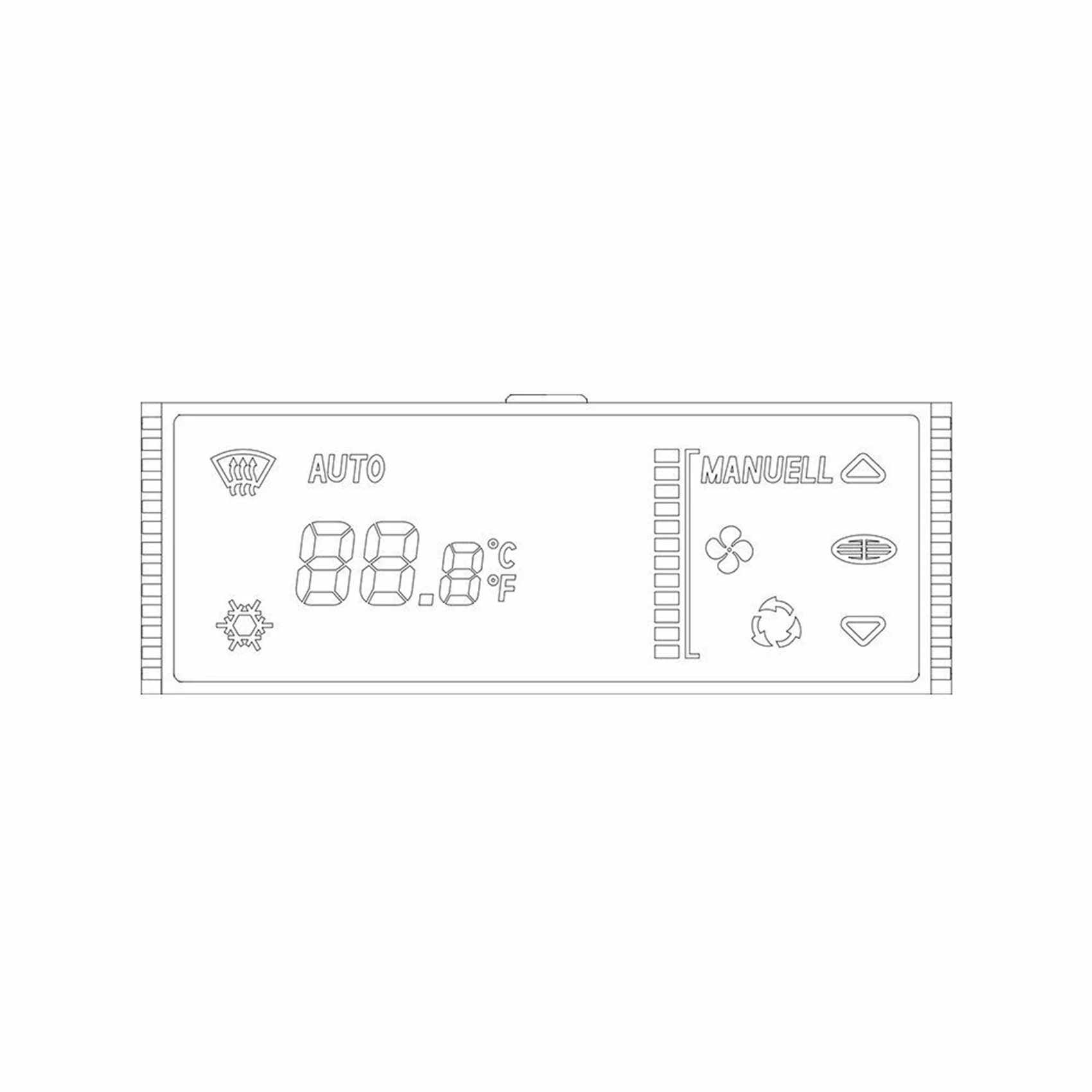 Car Heater A/C Temperature Climate Control LCD Display Screen Repair Kit for-Porsche 911 (996) Boxster 986