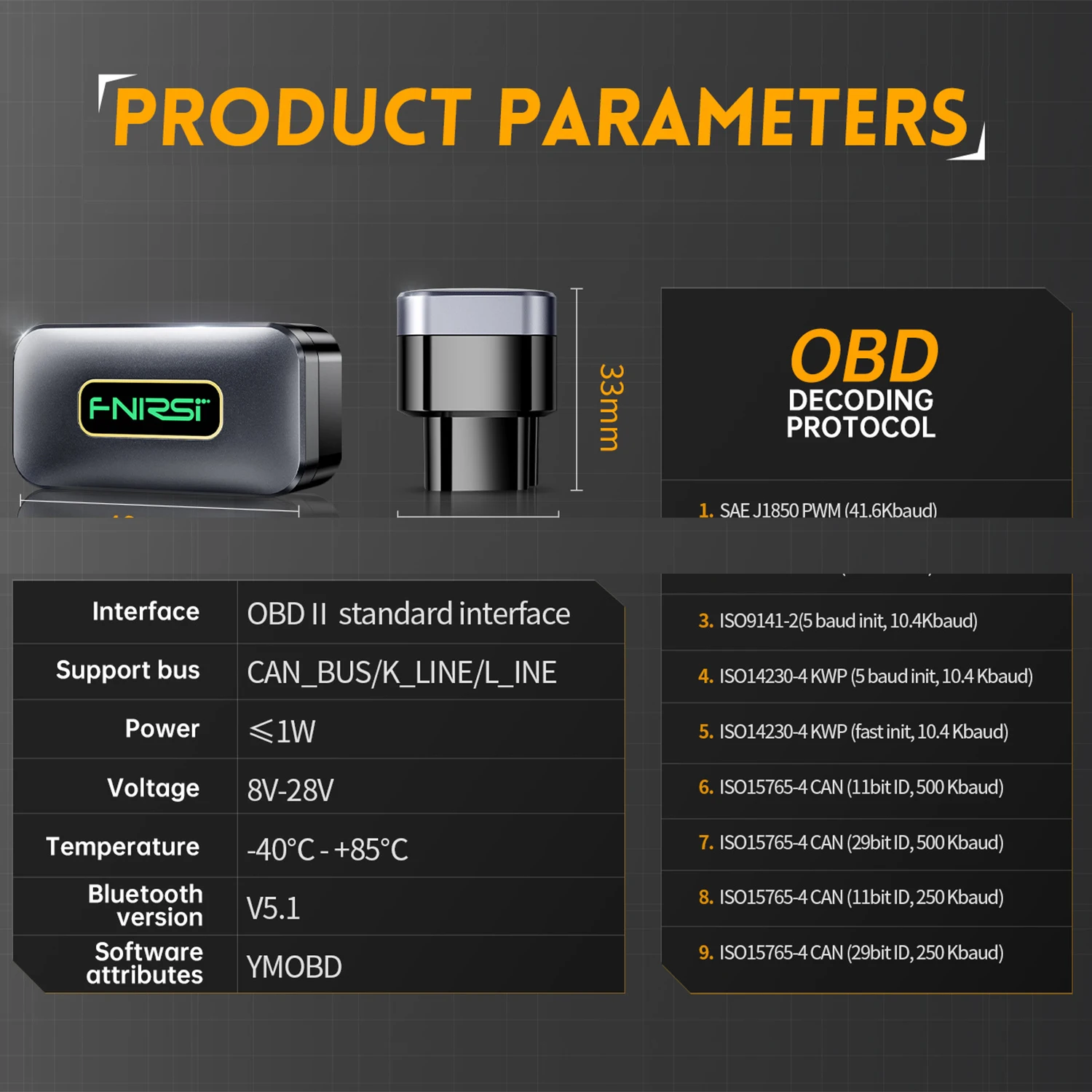 FNIRSI FD10 سيارة OBD2 الماسح الضوئي رمز القارئ واضح خطأ OBD أداة تشخيص V5.1Bluetooth IOS أندرويد تحقق ضوء المحرك إصلاح السيارات