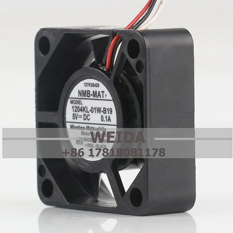 Chassis fan for NMB 1204KL-01W-B19/B39/B40/B49 DC5V 3cm 3010 Ikawa drive inverter micro silent Cooling fan 30 x 30 x 10MM