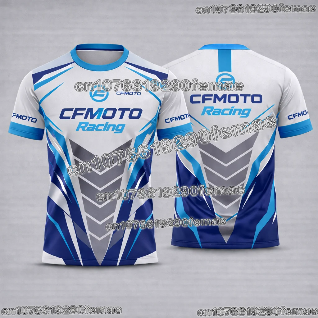 

Мужская летняя легкая мотоциклетная рубашка CFMOTO для гонок, быстросохнущая, дышащая, с коротким рукавом, для активного отдыха и спорта