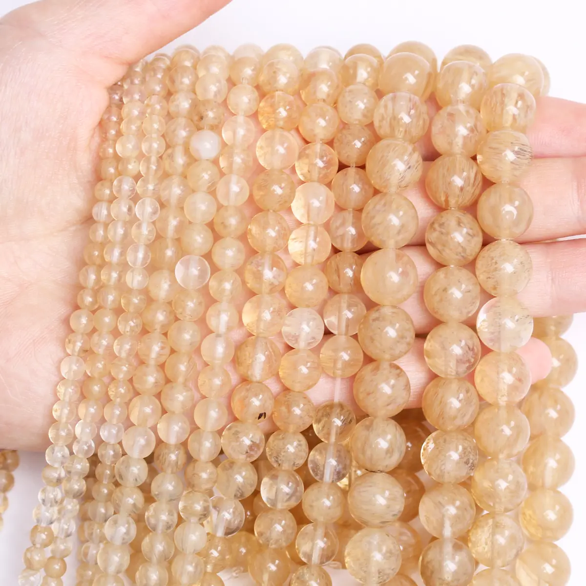 Natural Stone Tea watermelon Round Beads for Jewelry Making DIY Bracelet Necklace Beaded Material 4/6/8/10mm