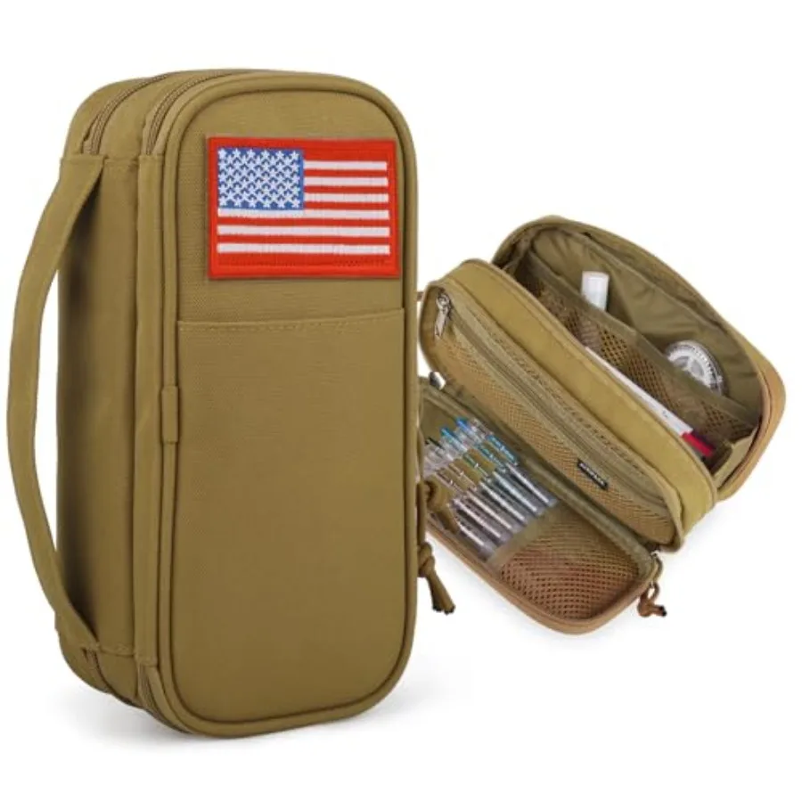 

Tactical Pencil Case for Boy, Large Capacity Pencil Pouch, Marker Organizer Case Pen Box, Tool Bag Desk Organizer for School Co