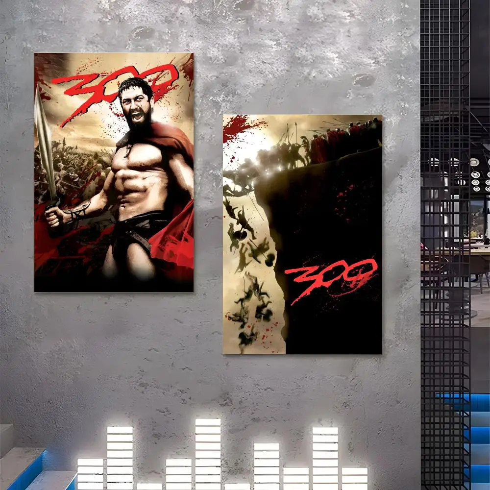 The 300 Spartans Painting Calligraphy Poster For Living Room Bar Decoration Home Decoration Canvas Painting