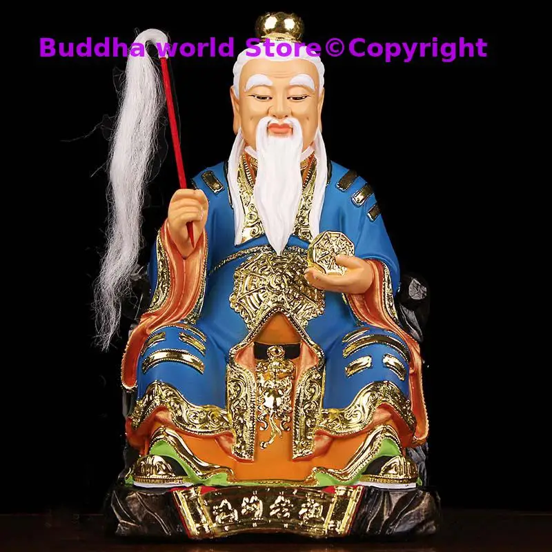 

Wholesale Buddhism Taoism figure Southeast Asia HOME shop Propitious Prosperity GOOD LUCK HONG JUN LAO ZU God FENG SHUI statue