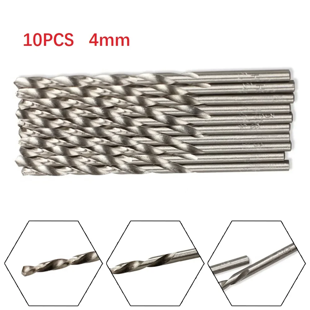 Forets hélicoïdaux HSS, tête de proposition métallique, 4mm, 75mm, outils de travail de calcul de menuiserie, accessoires de perceuse électrique, 10