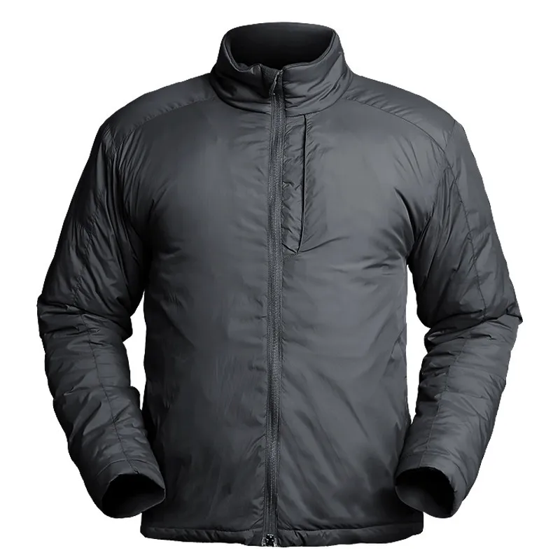 Jaqueta quente à prova de vento para homens, parkas de reflexão térmica, táticas de viagem, casacos acolchoados de algodão, camping, exterior, inverno