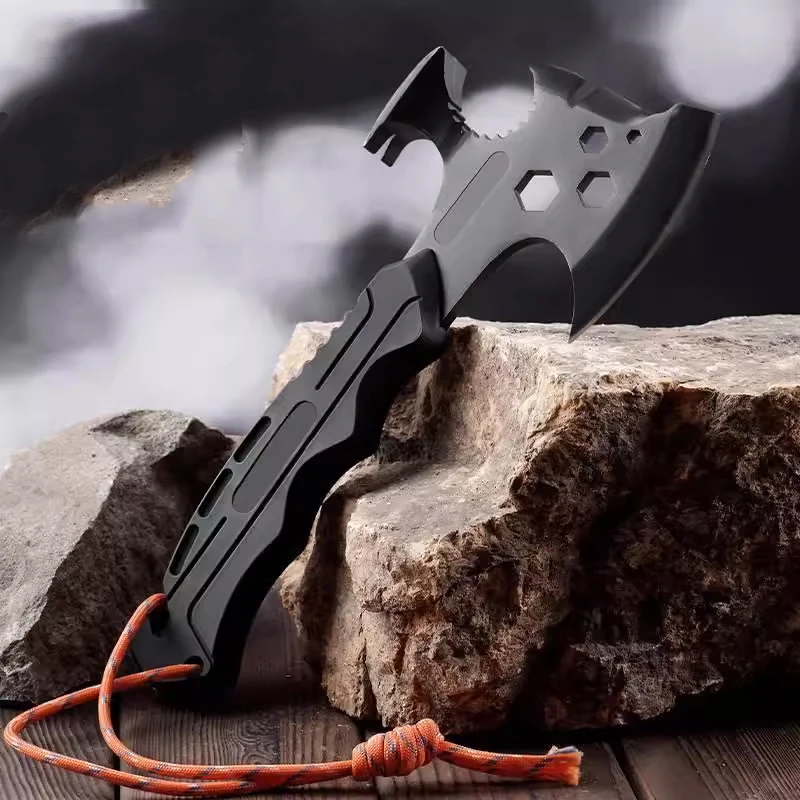Multi Functional Outdoor Camping Site, Nail Hammer, Fire-fighting Equipment, Self-defense, Mountain Cutting, Tactical Axe