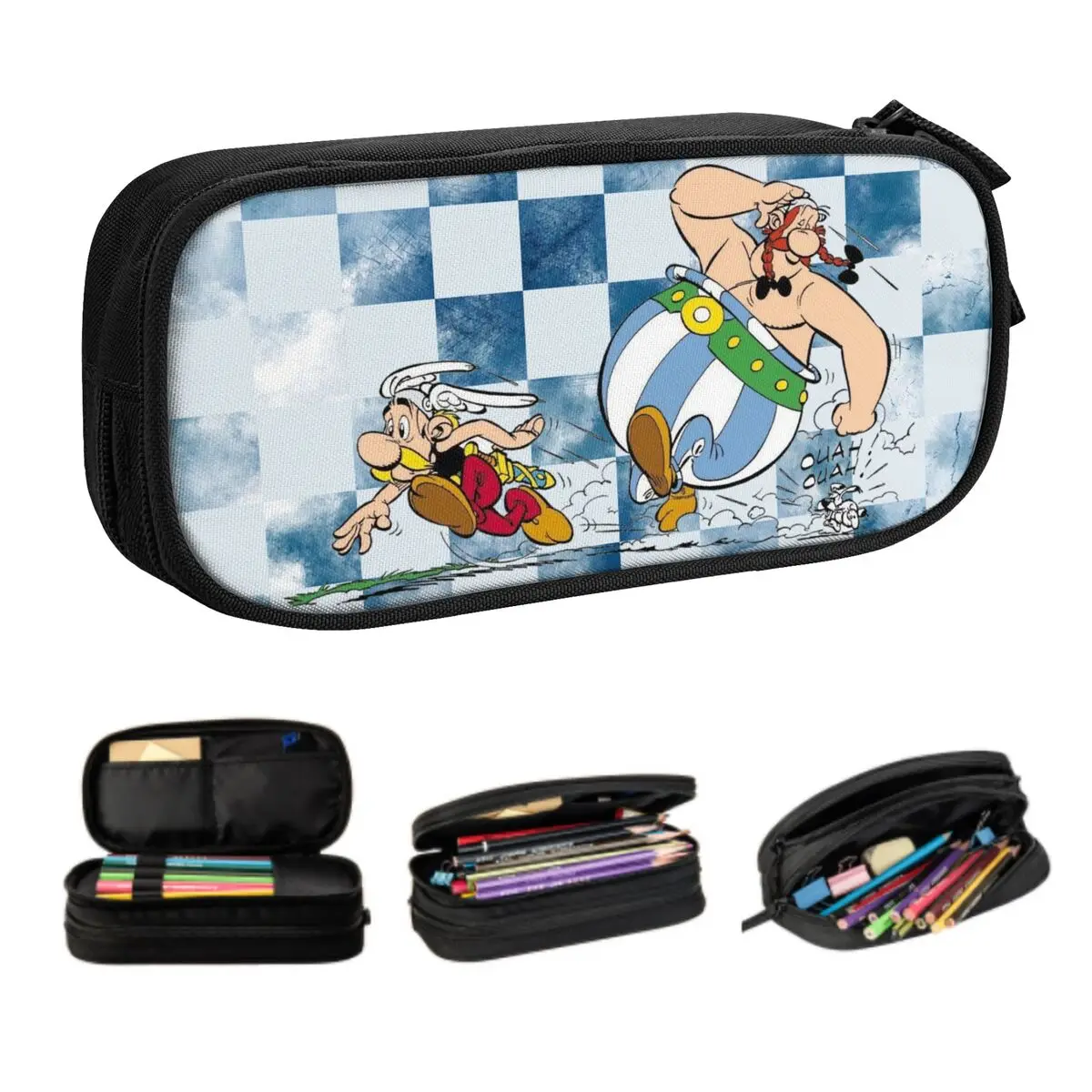 

Симпатичные пеналы A-Asterixs на заказ для мальчиков и девочек, большая вместимость, пенал Gaul Dogmatix, школьный пенал