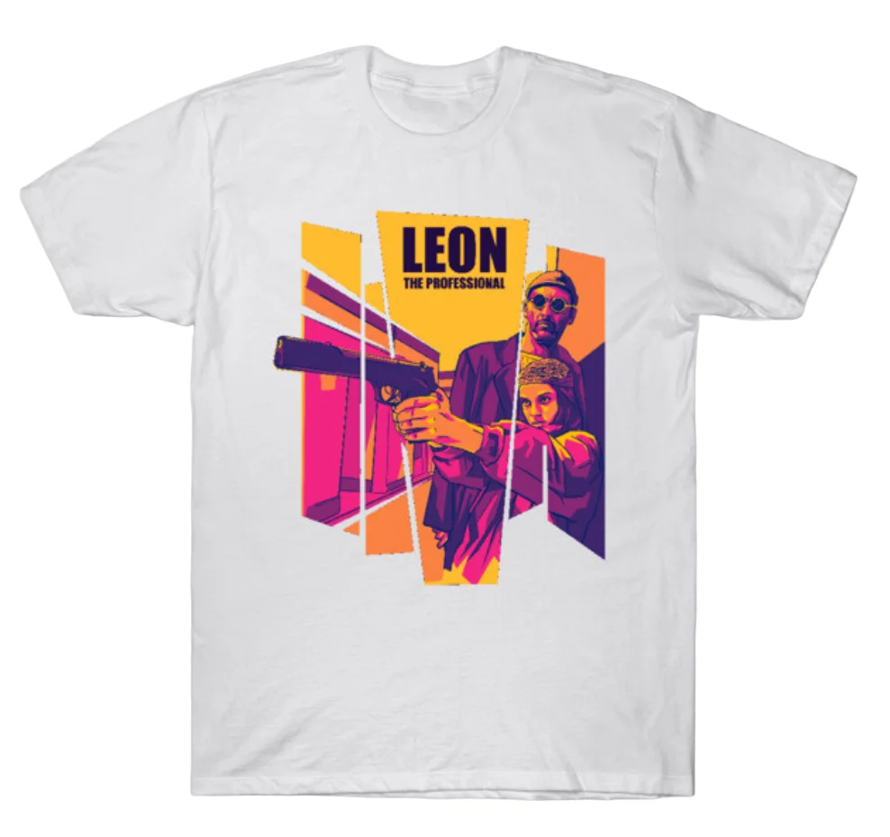 

LEON Повседневная модная мужская и женская летняя футболка из чистого хлопка с принтом, свободная модная футболка большого размера с короткими рукавами унисекс