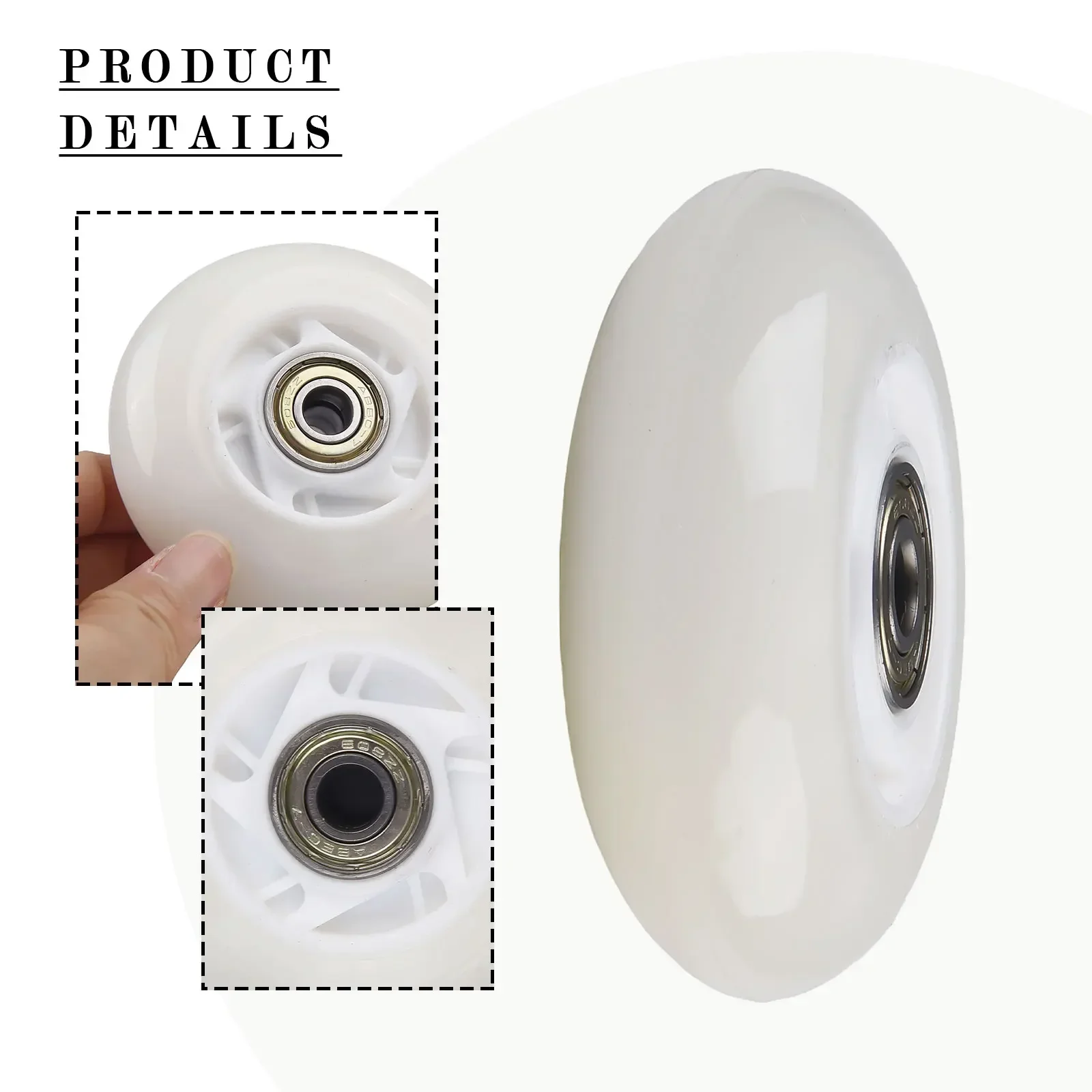 1pc 64/70/72mm Outdoor Inline Hockey Skate Wheels High Elasticity With Bearing Glitter Wheels For Skate Roller Skates Luggage