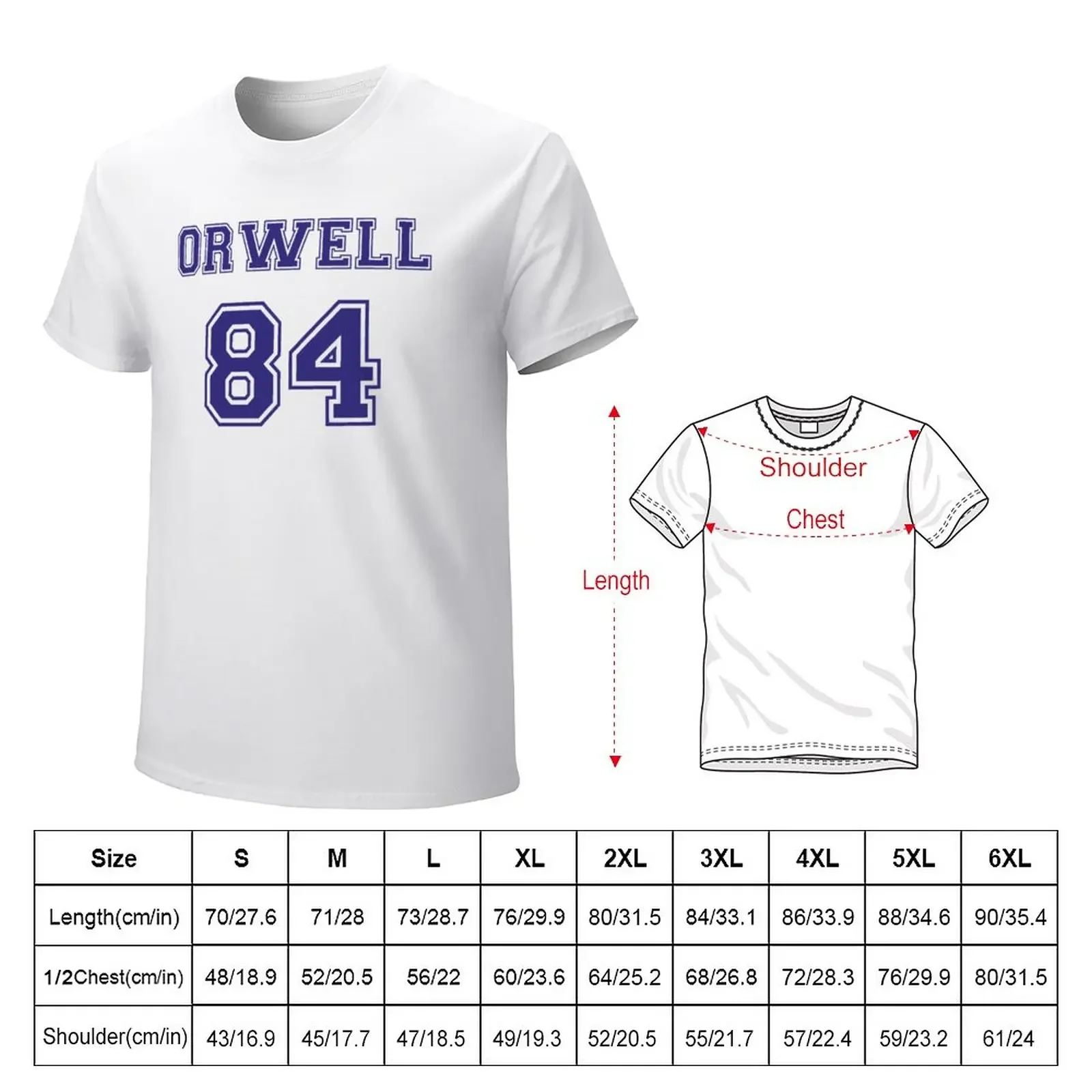 Orwell 1984 T-Shirt sublime boys whites blacks heavyweight t shirts for men