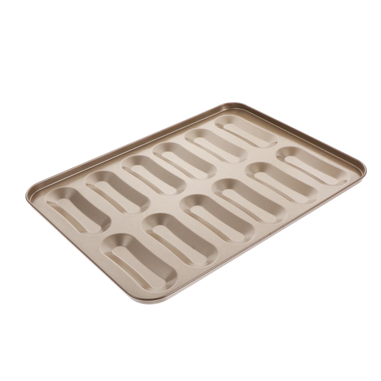 

Cookie Eclair Tin Bakeware Hot Dogs Buns Carbon Steel Puff Mold Oven Baking Tray Container Cakes