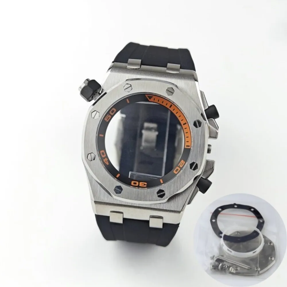 42mm Watch Case 30mm Dial Set Green Luminous Chronograph Surface Watch Accessories for Vk64 Movement