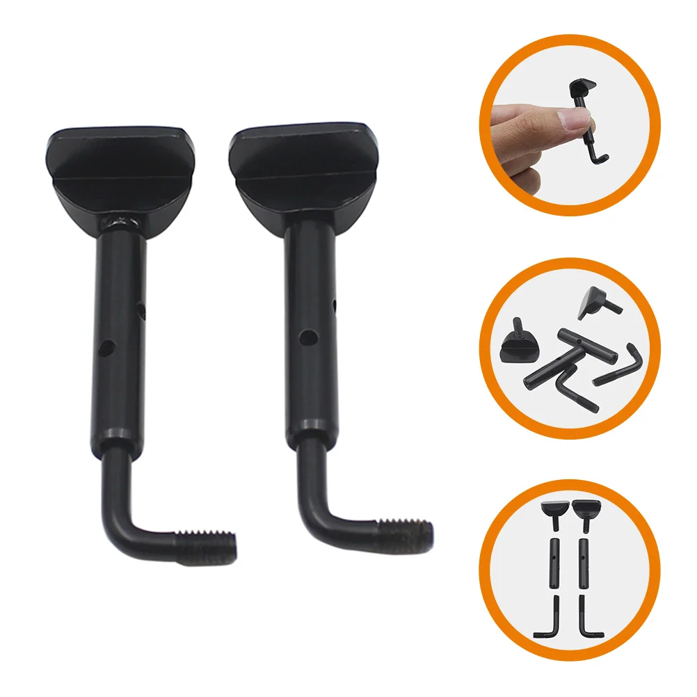 2 Pcs Silver Violin Accessories Cheek Rest Clamp Screw 4/4 Screws 3/4 Black Chin Parts for