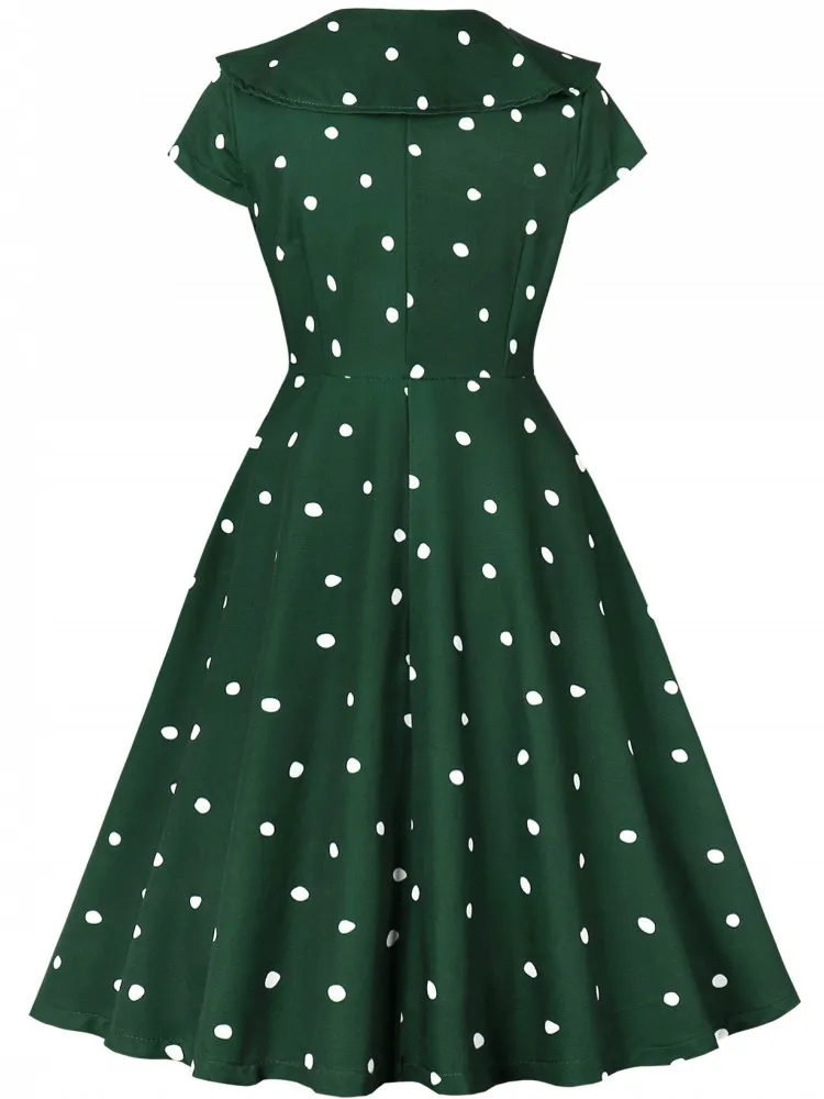 Women Summer Pin Up Casual Party Dress 2025 Short Sleeve Retro Robe 60s 50s Vintage Rockabilly 1960s 1950s Swing Dress Vestidos