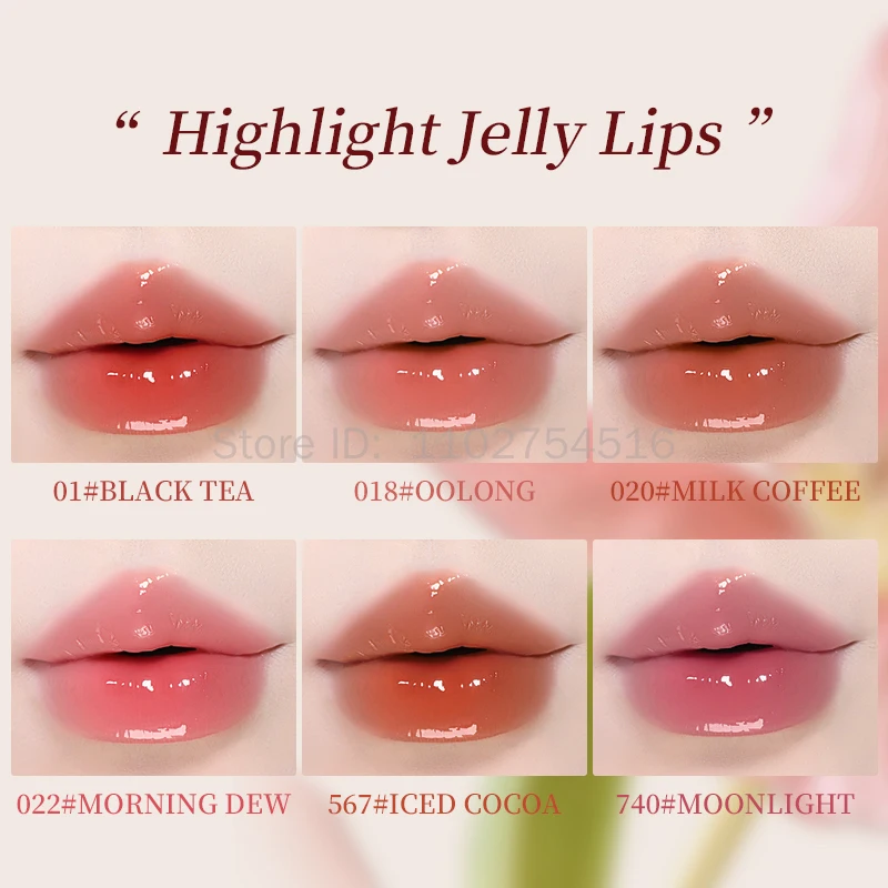 Spiegel Water Lipgloss Lip Glazuur Transparant Glas Lipolie Koreaanse Make-up Waterdichte Kristal Vloeibare Lipstick Naakt Rode Heldere Tint