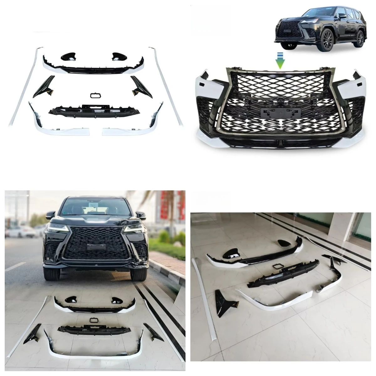 

Stlf Front&Rear Bumper Spoiler For LX600 2022 F Sport Bumper Lip LX600 Body Kit Car Accessories