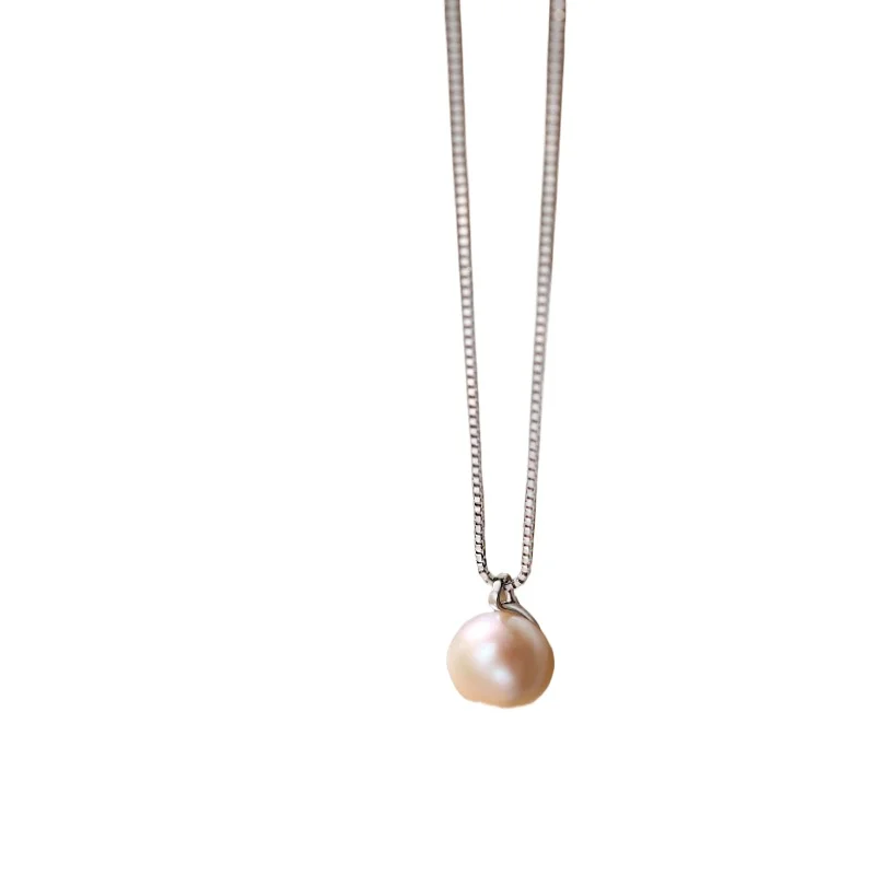 

999 sterling silver pearl necklace niche explosion collarbone chain light luxury high-end neck chain women