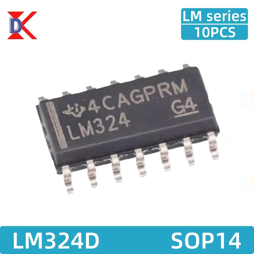 10Pcs LM324D LM324N LM339D LM339N LM358D LM358N LM393D LM393N SOP DIP Full New Four Way Arithmetic Unit IC Chip