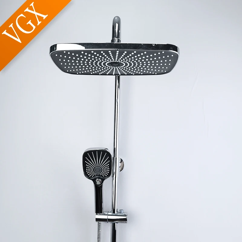 Imagem -03 - Vgx Shower System Conjunto Torneira do Chuveiro do Banheiro Conjunto 4-way Rainfall Bathroom Mixer Torneira de Banheira Bidé Shower Conjunto Brass Chrome