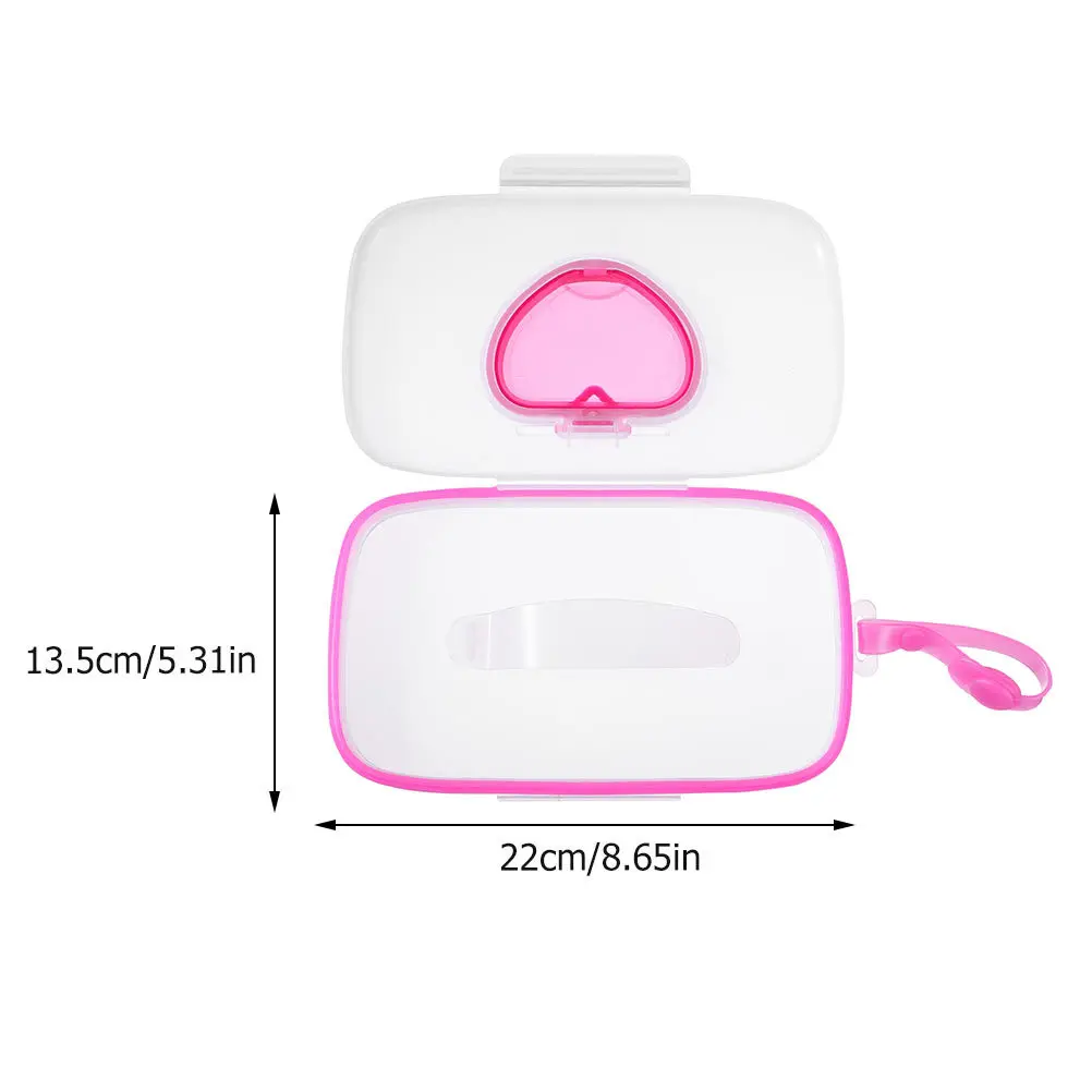 2pcs Portable Wet Wipes Box Heart Shape Pattern Reusable Baby Tissue Case For Stroller Travel Diaper Bag Outdoor Use Wipes