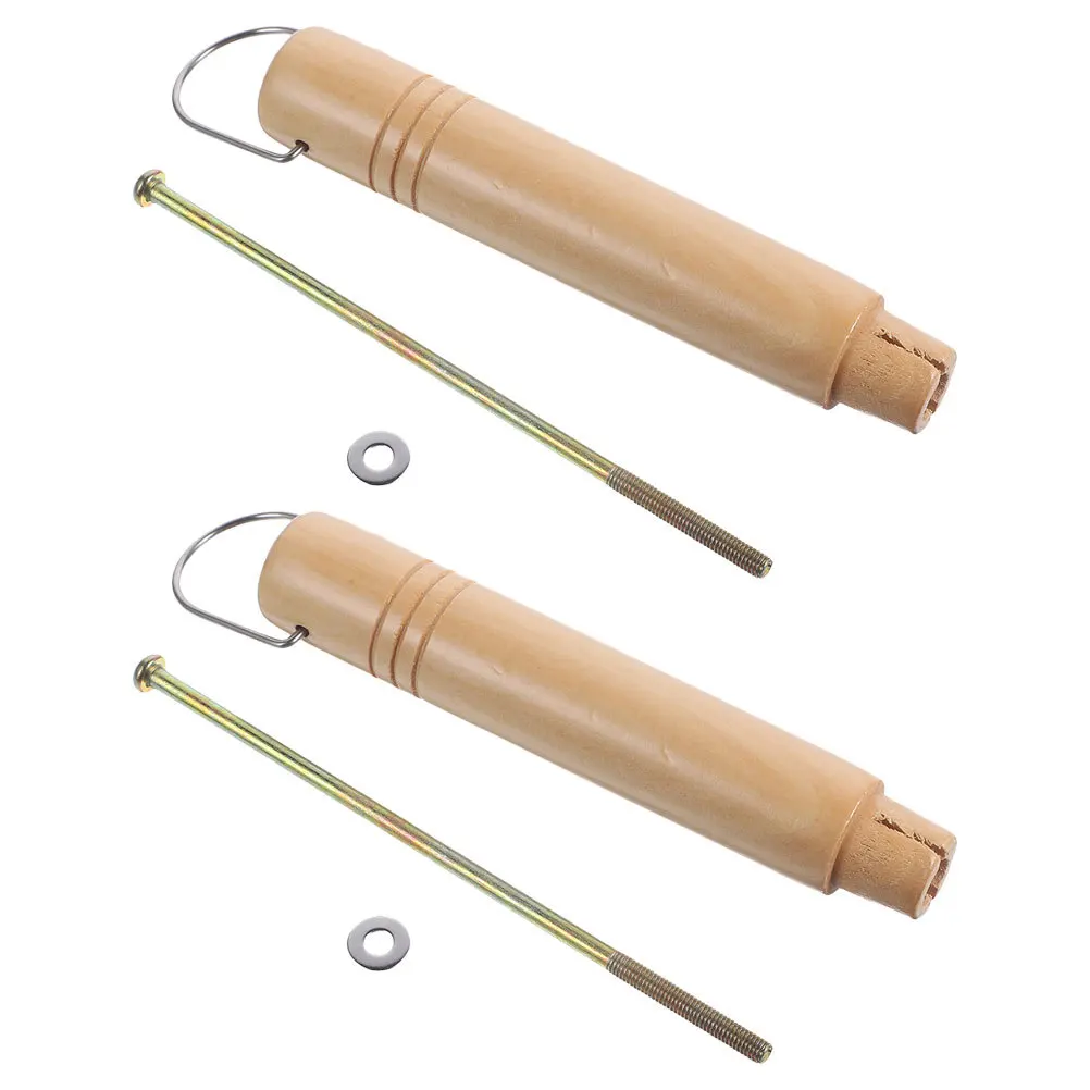 

2pcs Wooden Handle Replacement For Milk Small Saucepan Cookware Anti-Scald Non-Slip Detachable Kitchen Utensils Grip Pot Handle