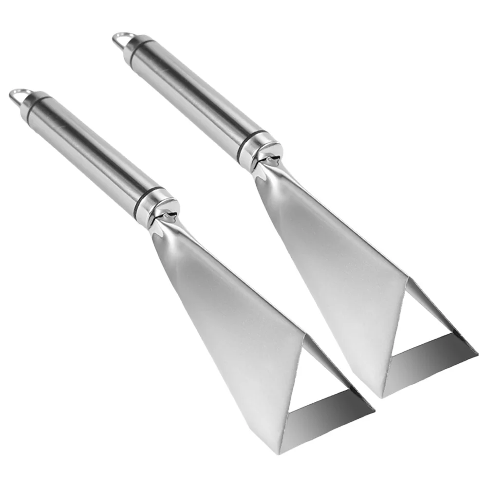 

2Pcs Stainless Steel Fruit Carving Cutter Household Kitchen Tool Portable Peeler Food Shaping Cutter Vegetable Peeler