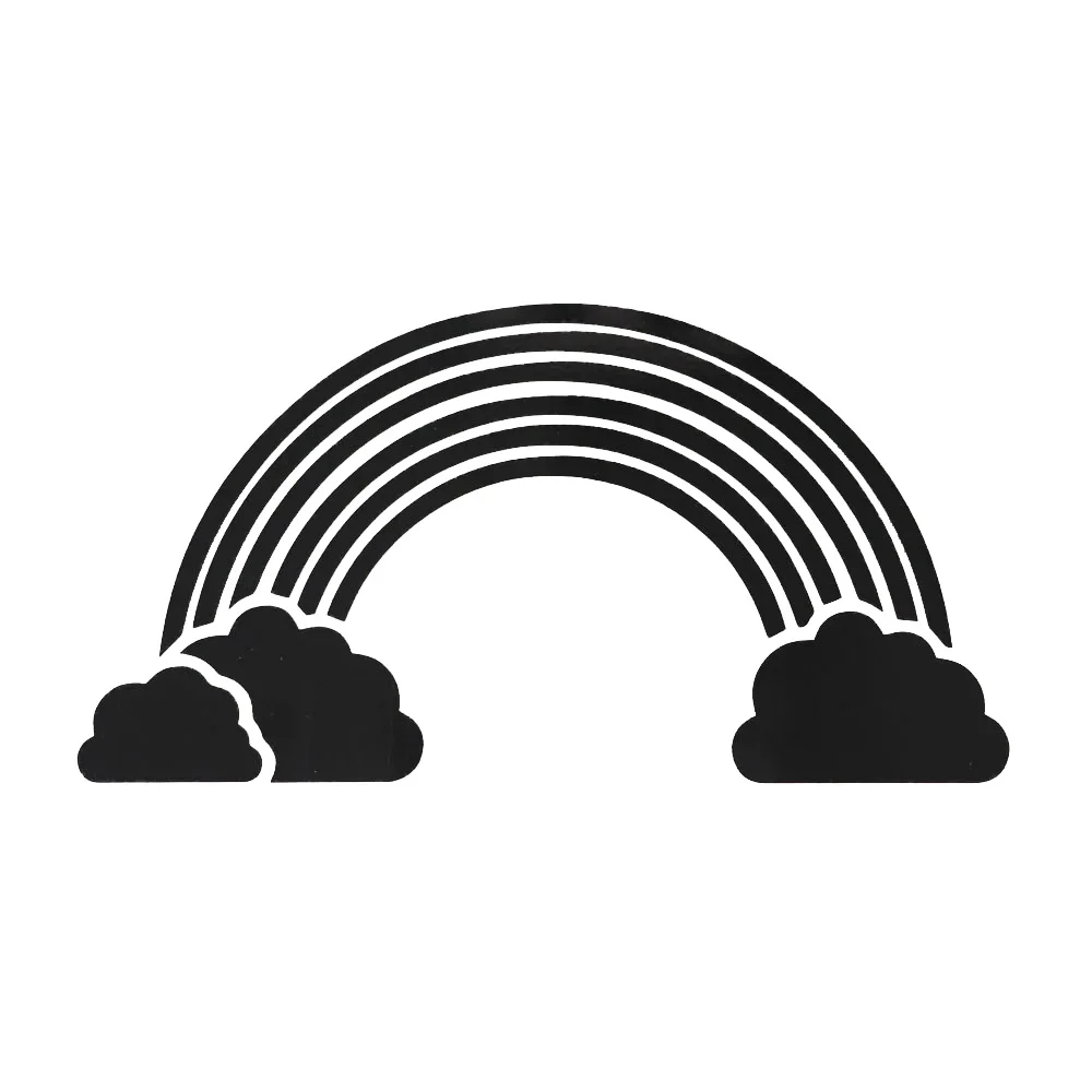 

17.1CM×8.9CM Silhouette Of Rainbow And Clouds Car Sticker Vinyl