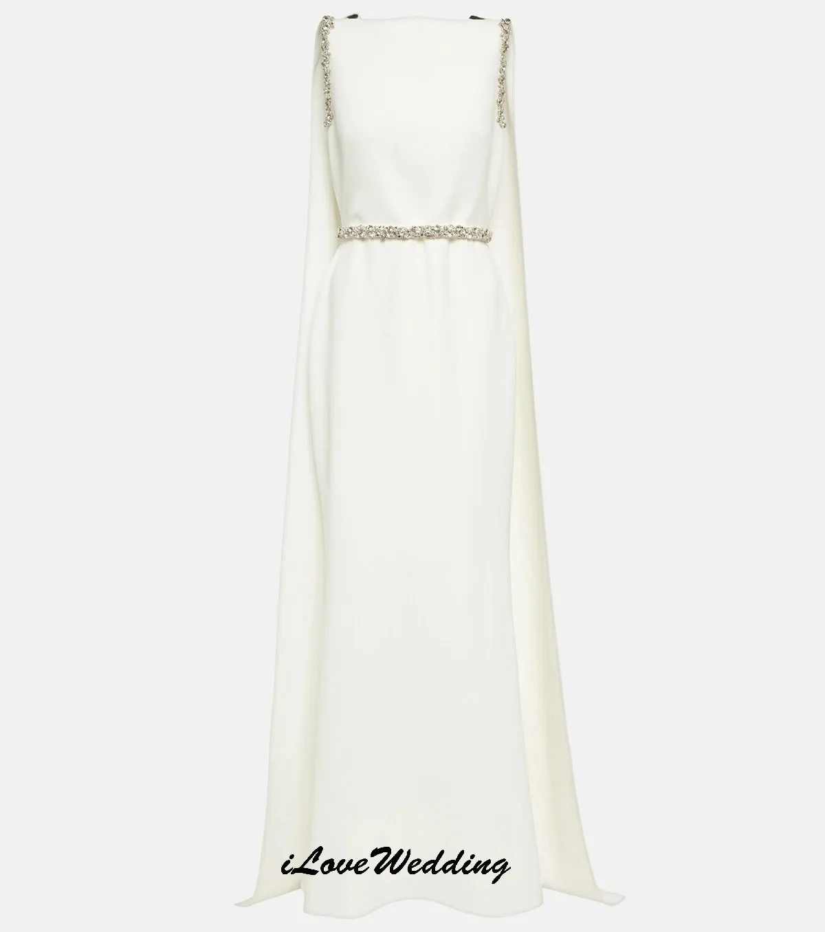 アイボリーホワイトノースリーブエレガントイブニングドレス2025ビーズプロムドレスジャケット付きフォーマルガウン女性用フロア丈カスタマイズ