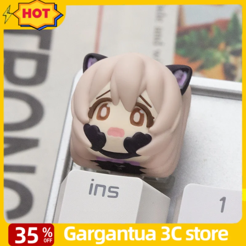 

Oyama Mahiro Keycap Anime Game Mechanical Keyboard 1pcs Cherry 4R Profile Custom Colletibles Gifts 3D Resin Cross Axis Keycap