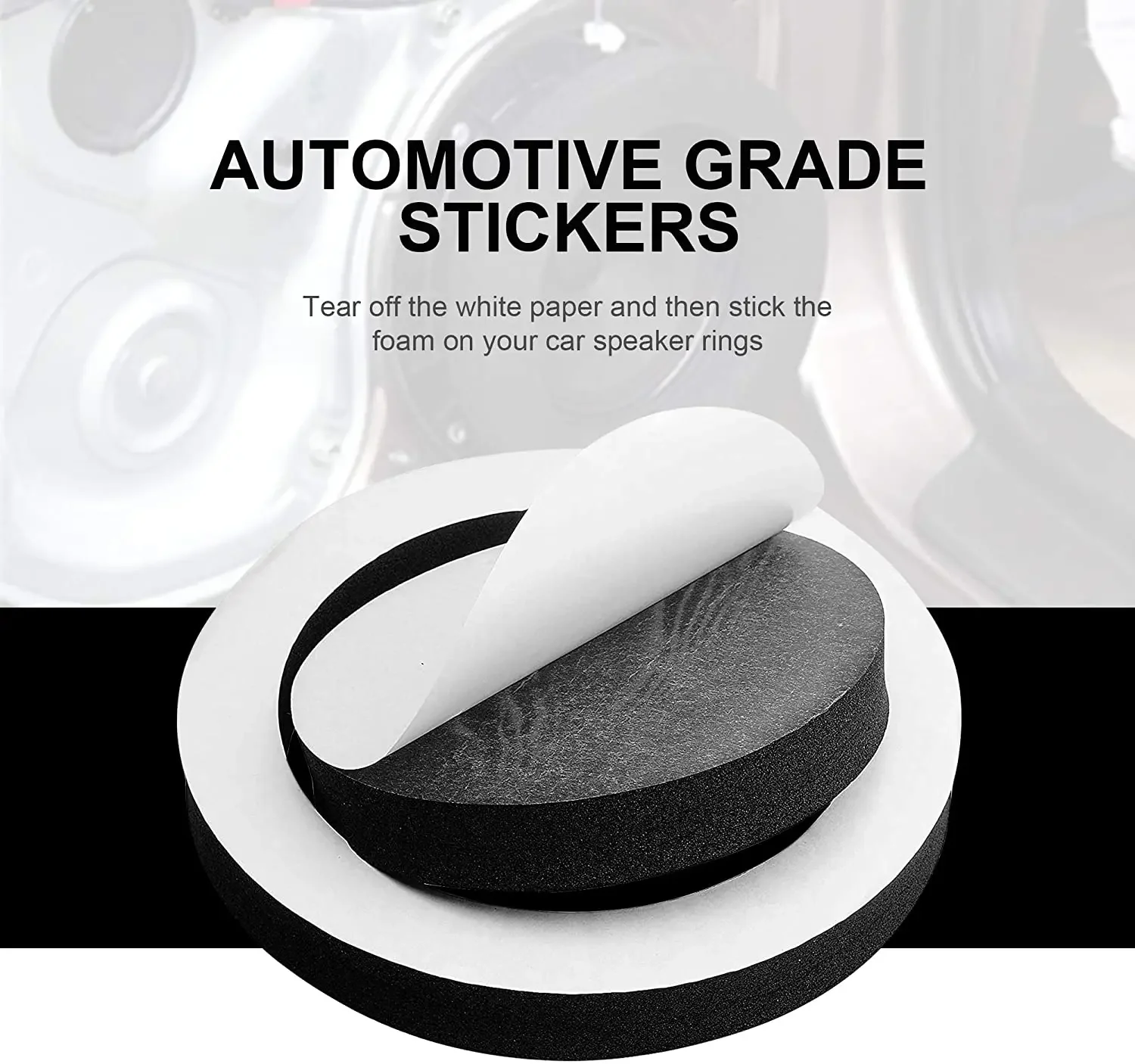 6.5” Fast Rings For Opel Astra H J G Front Speaker Update Foam Pad Self Adhesive Sponge Washer Bass Blocker Enhancer System Kit