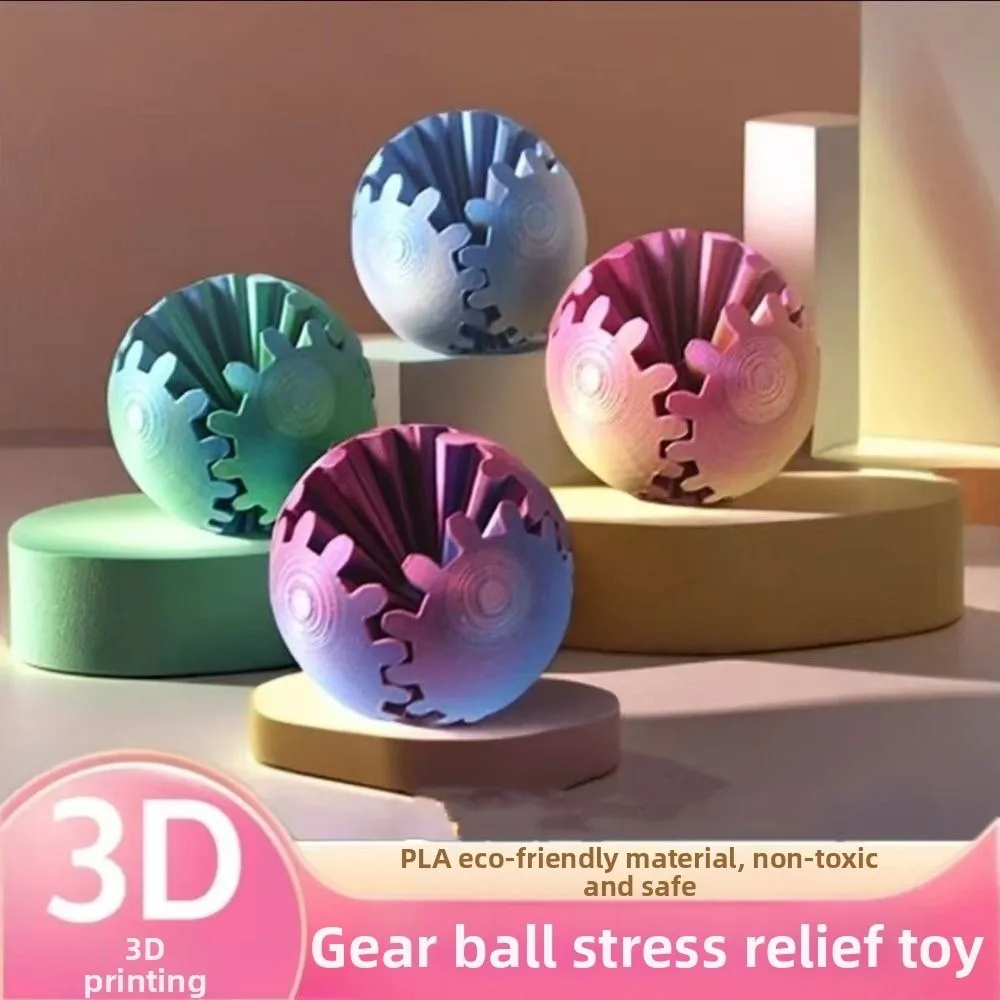 Interactief spelen Creatieve uitrustingsbal Ontspannende kleurrijke spinbal of kubus Opvallend lichtgewicht Fidget GearSphere-bureau