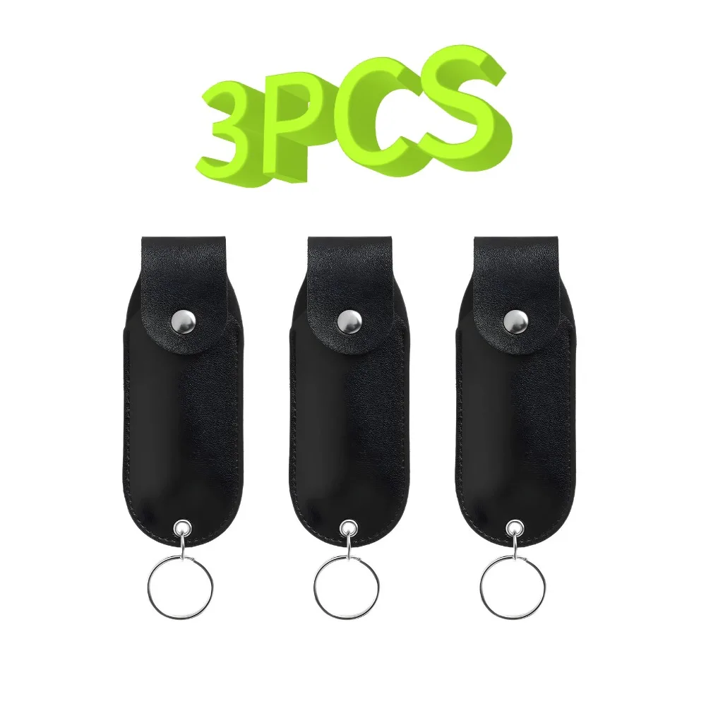 

1/2/3PCS PU Leather Pepper Spray Pouch Travel Cosmetic Spray Keyring Pouch Defense Spray Holder For Women Camper Accessories HOT