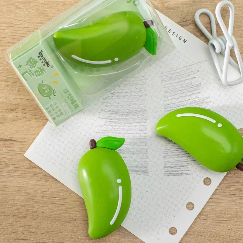 1 Pcs Mango Shape Eraser Emulational Fruit Pencil Correction Eraser Student Stationery