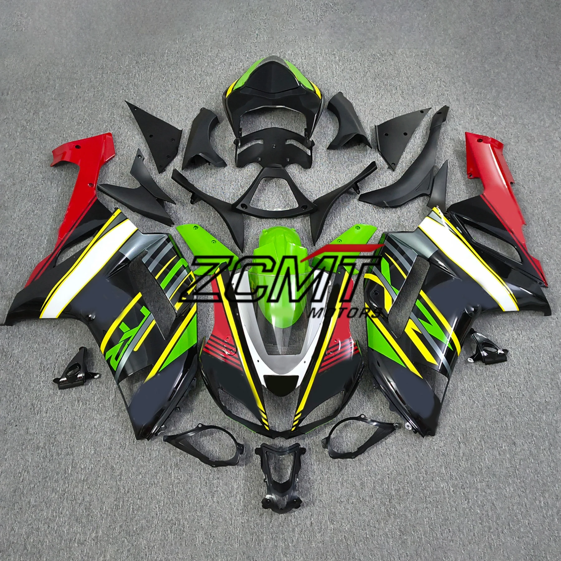 New ABS For ZX6R 600 2007 2008 for zx-6r zx 6r 636 07 08 Fairing kit Bodywork cowl Bright Black 2