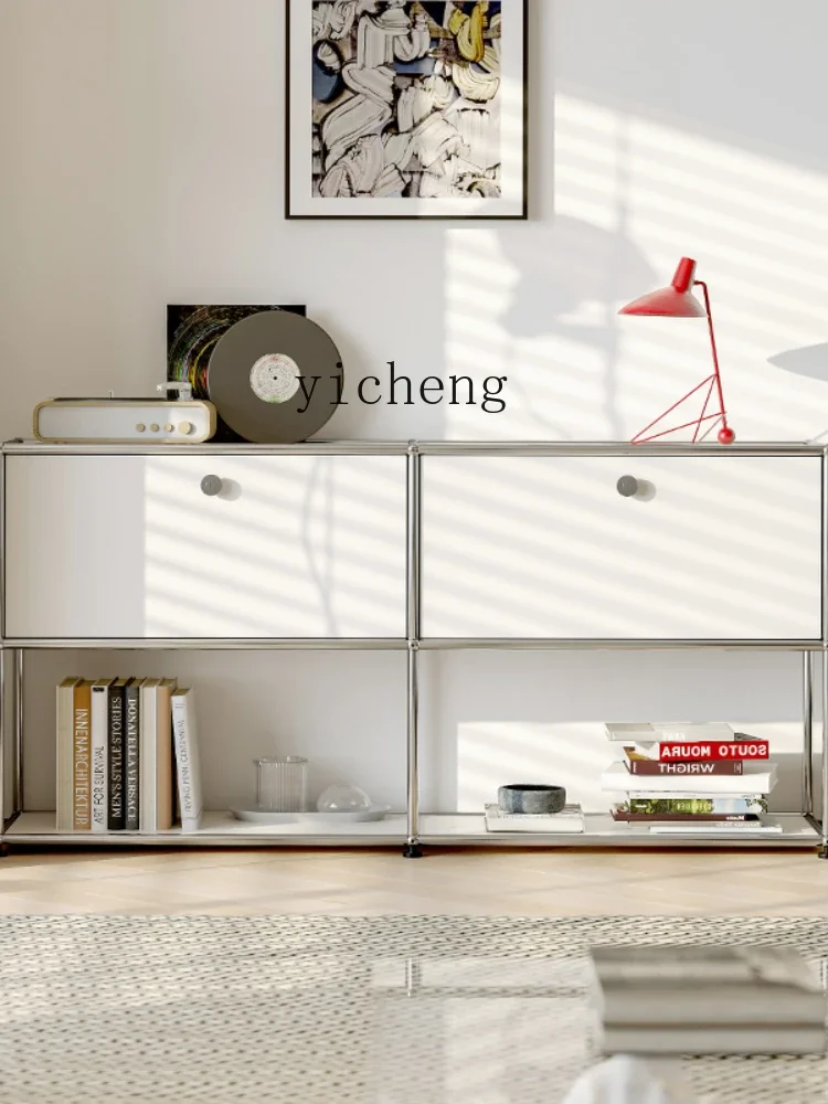 i10.9-Sideboard Cabinet Antique Style Stainless Steel Ins TV Cabinet Storage Chest of Drawers Modern Minimalist