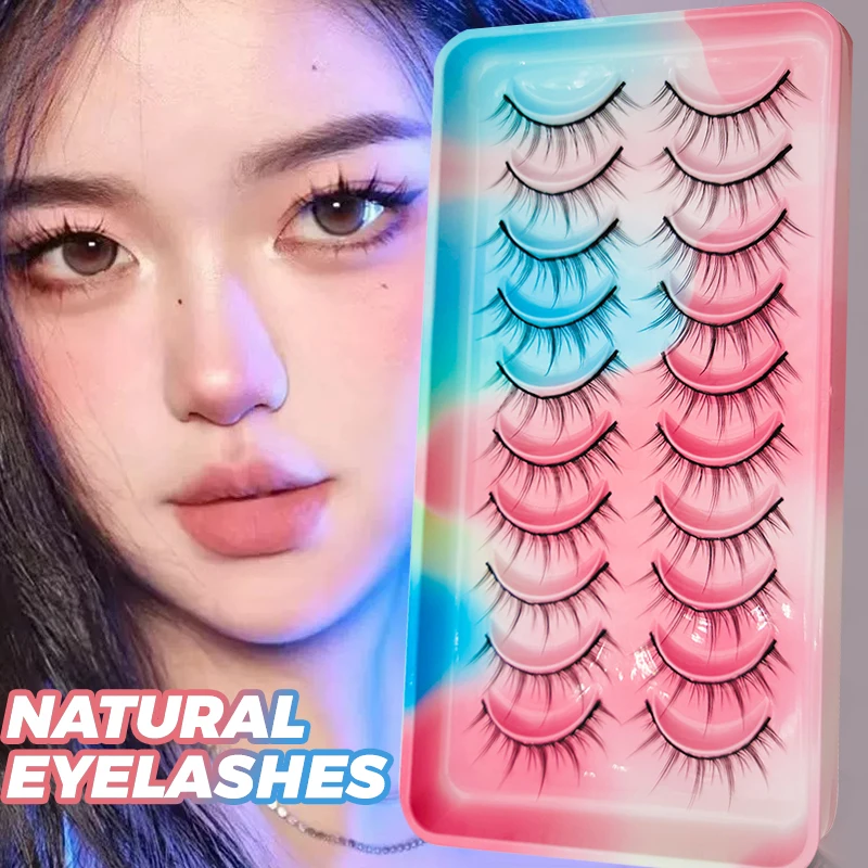 5/10 Paare manga Wimpern neue Ankunft Anime Cosplay natürliche wispy Wimpern koreanische Make-up künstliche falsche Wimpern wieder verwendbare Wimpern – Detail 1