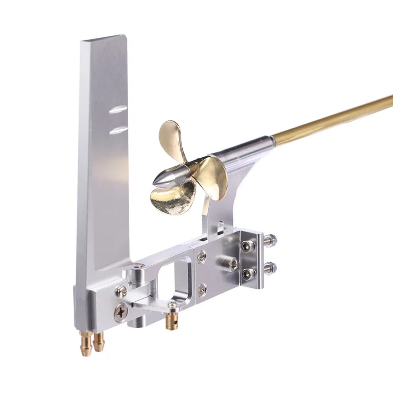 Staffa per albero puntone per albero cavo flessibile da 4 mm per barca elettrica RC con timone per trasmissione per cani, guarnizione per dado, tubo in ottone, tubo in plastica