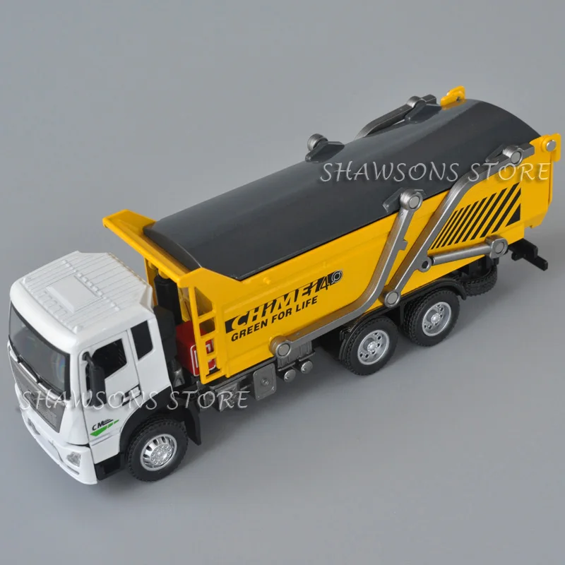 1:43 Scale Diecast Engineering Vehicle Model Toy Tipper Dump Truck Miniature Replica Pull Back With Sound & Light