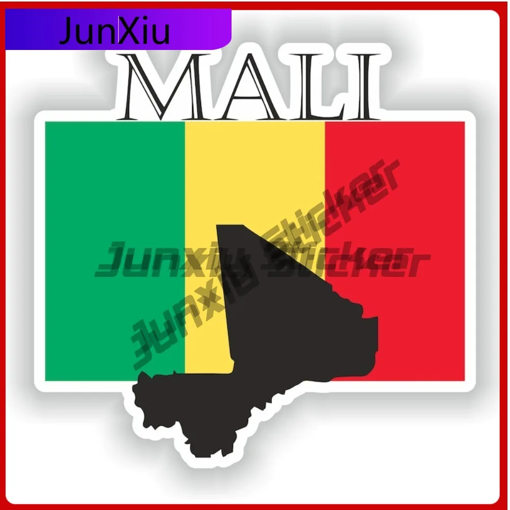 

Mali Flag Map Shape Sticker Creative Anti Scratch Exterior Camper Bumper Van Bicycle Bike Decals For Car Stickers Accessories