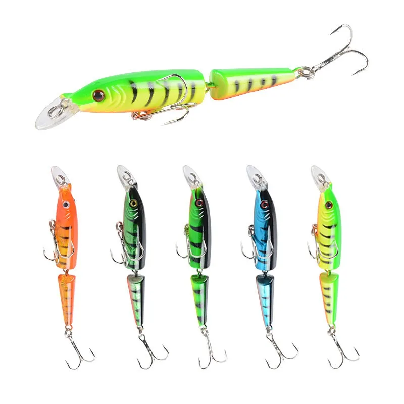 

7pcs 10.5cm/9.6g Minnow Lure Wobblers Pike Fishing Lures Artificial Multi Jointed Sections Bait Crankbait Fake Fish Fishing