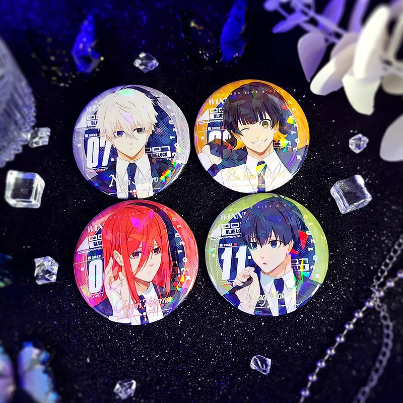 58mm Creative Animation Derivatives Badge Bar Isagi Yoichi Chigiri Hyoma Bachira Meguru Kuon Wataru Back To School Anime Present