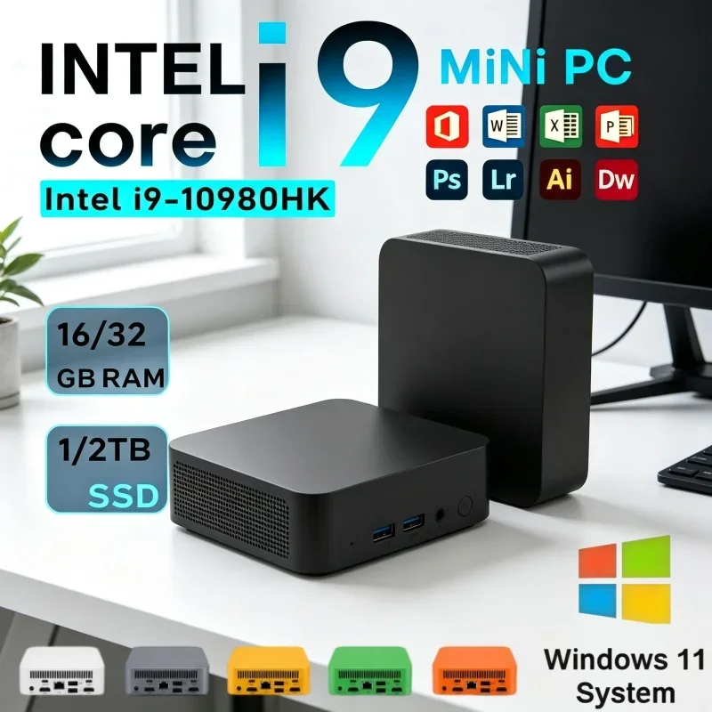 2026年型-多機能ミニpc-core-i9-10980hk-windows-11-16gb-ram-2tb-ssd-wifi6-bt52-4k-hd-デスクトップパソコン（家庭用、ビジネス用、ゲーム用）
