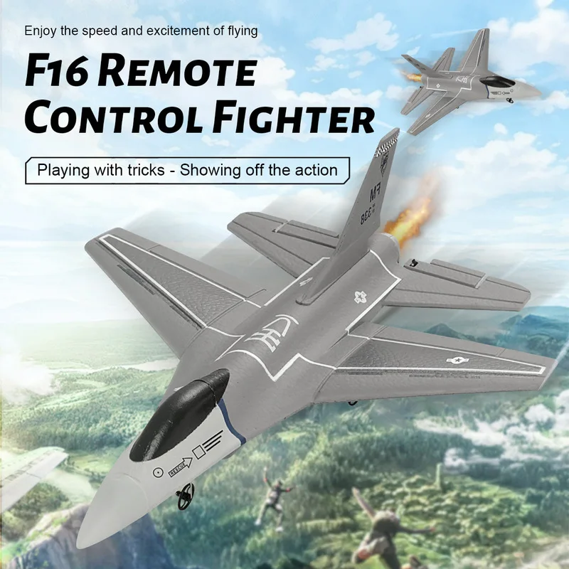 Fx8823 Remote Control Aircraft Three Channel F16 Fighter Fixed Wing Aircraft Model Children'S Foam Toy Aircraft Children'S Toys