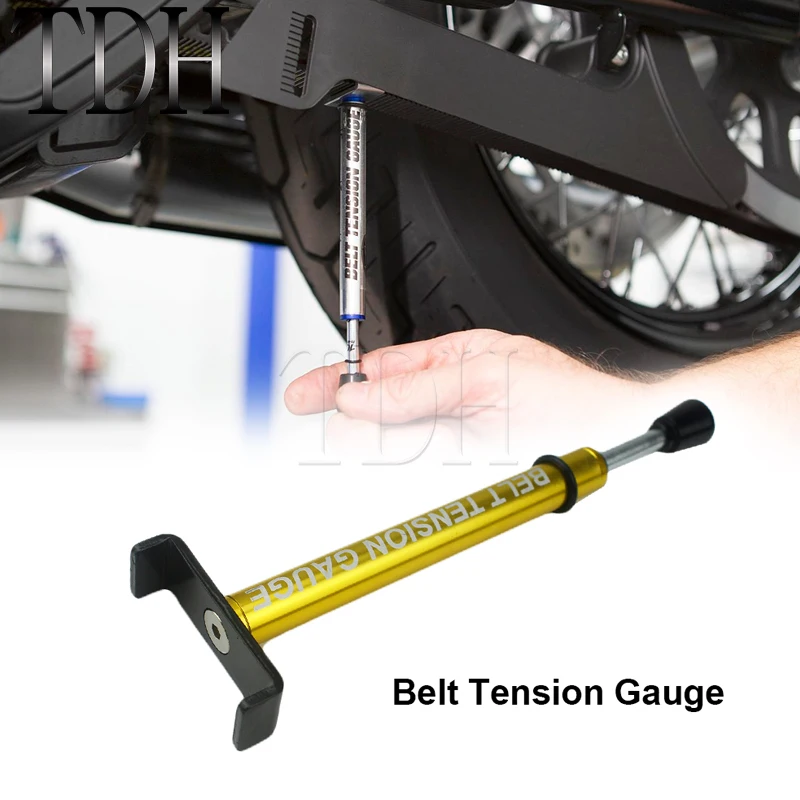 Motorcycle Tool Tensioner Belt Tension Gauge Adjustable 10 Lb Belt Tension Gauge Motor Belt Accurate Setting Driver For Harley