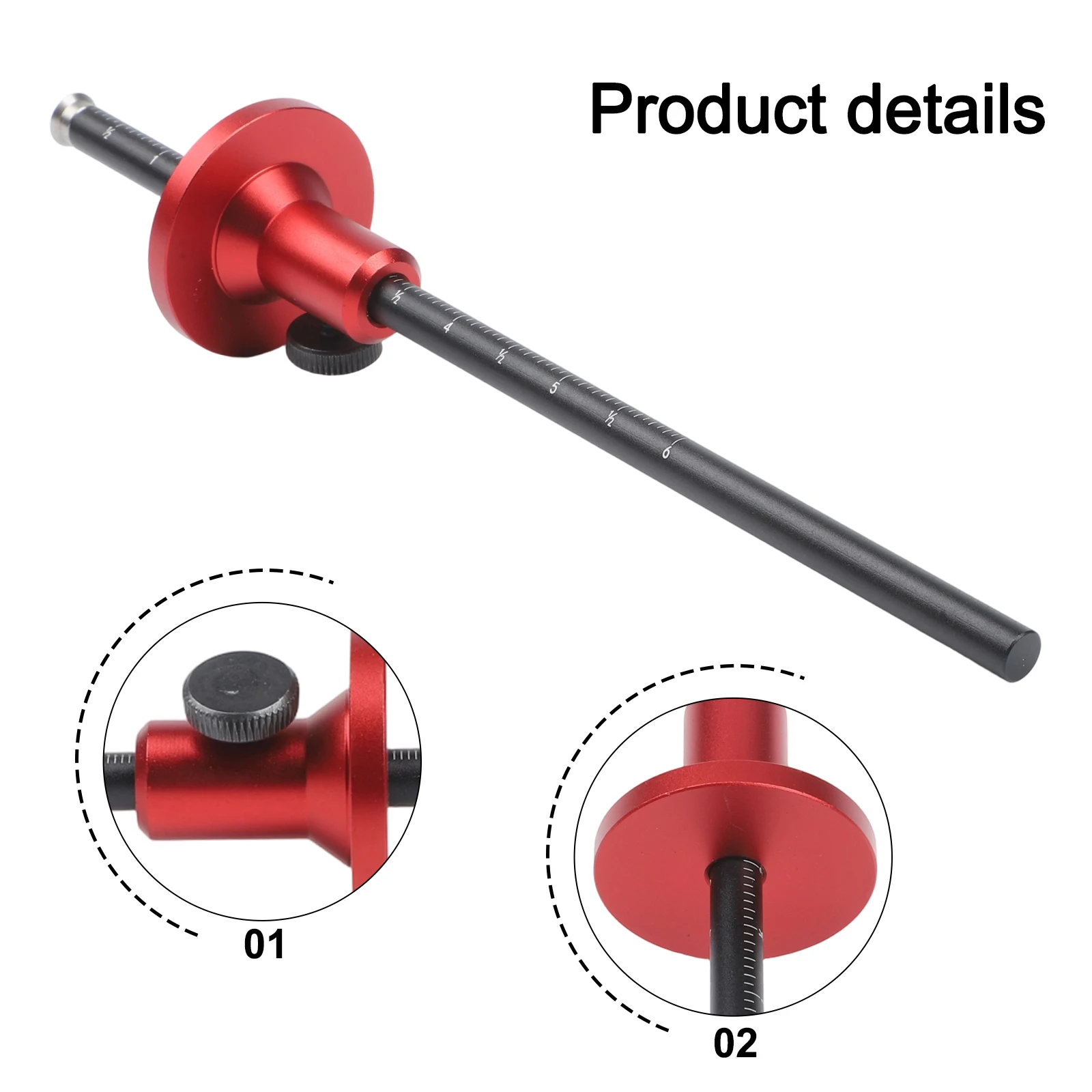 

Multi Scale Woodworking Marking Gauge Featuring Metric and For Imperial Units with Anti Slip Roller for Precise Wood Marking