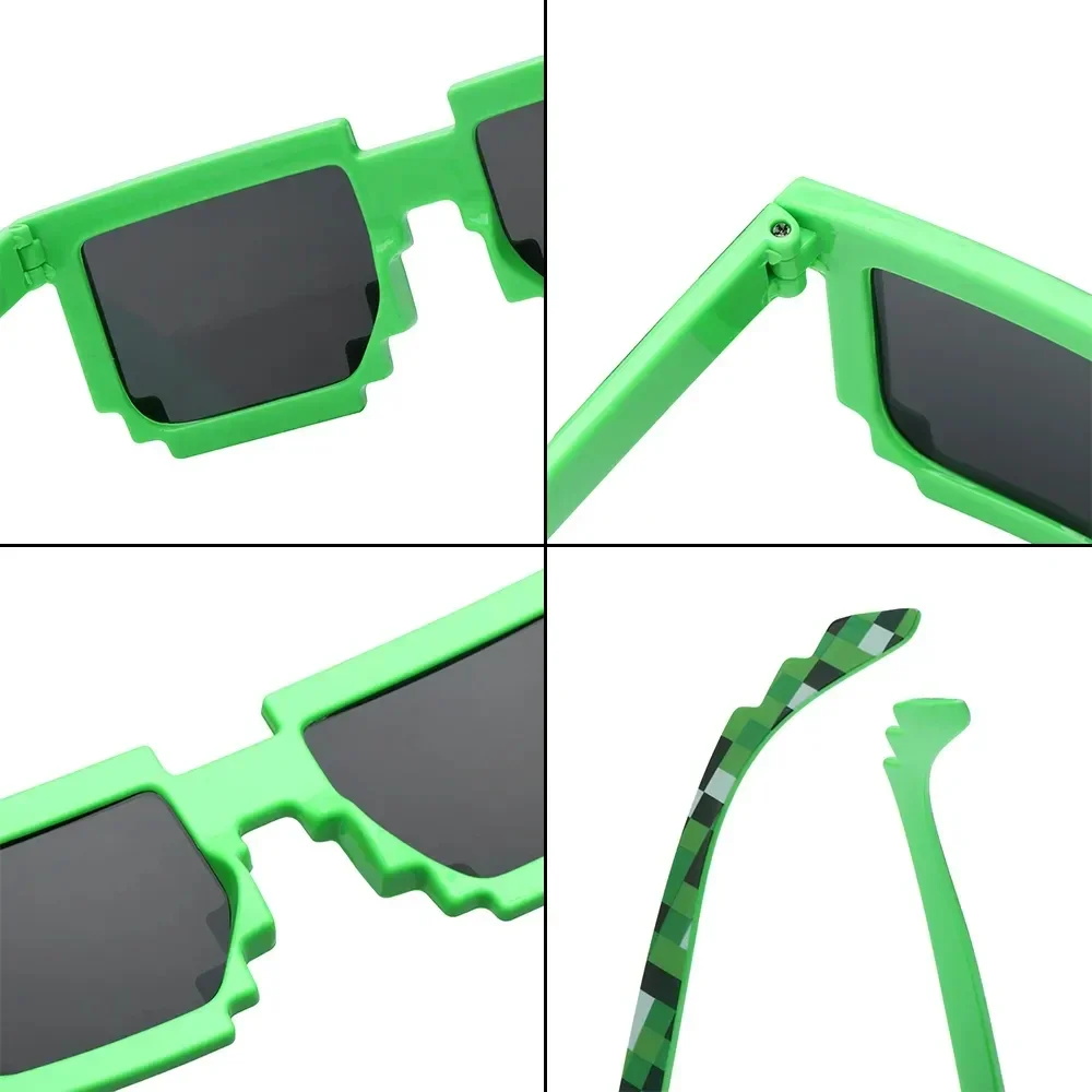 

Kids and Adults Sunglasses Cosplay Action Game Peripheral Toy Square Glasses Pixel Mosaic Sunglasses Thug Life Sunglasses Gifts